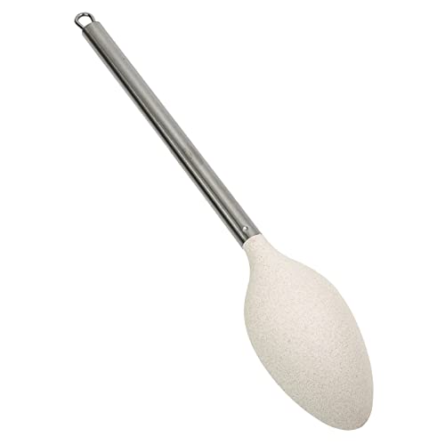 Cream Wheat Straw Spoon with Stainless Steel Handle Kitchen Utensils