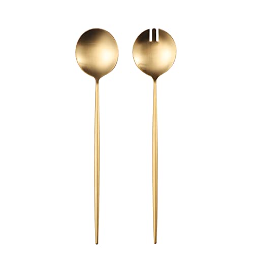 8 Piece Gold Salad Serving Set (8 Count)