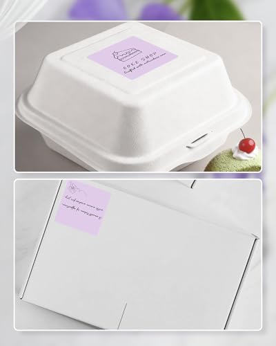 2"x2" Purple Square Thermal Labels