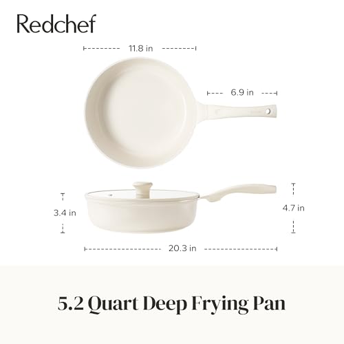 Ceramic Frying Pan with Glass Lid