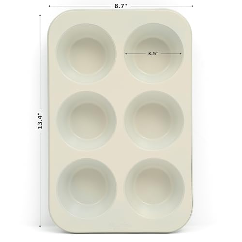 Gallen 6 Cup Nonstick Carbon Steel Muffin and Cupcake Pan