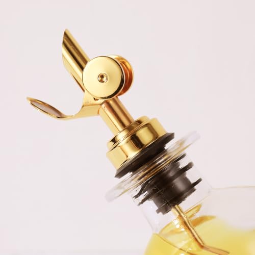 Premium Olive Oil Dispenser Bottles for Kitchen with Pourer (2 Count)