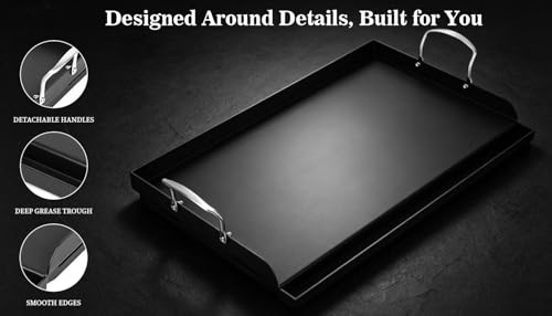 25" x 16" Cast Iron Grill Griddle Kit