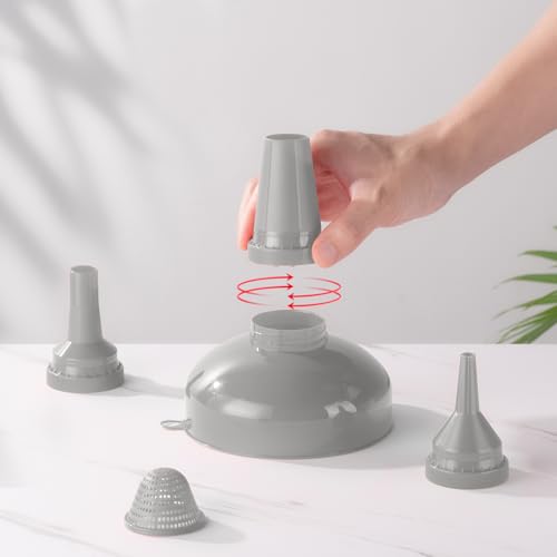 Wide Mouth Versatile Funnel for Kitchen Use for Filling Bottles (4 Count)