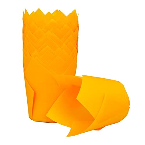 Orange color Large size Tulip Baking Cups 2 (130 Count)