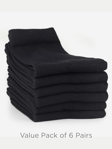 Unisex Kids Boys Girls Soft Cotton School Socks 10 (6 Count)