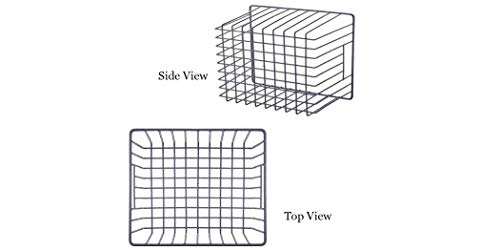 Wire Metal Basket Bin Storage Baskets Modern Farmhouse Food (3 Count)