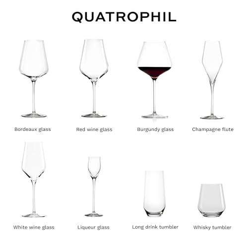 Quatrophil Burgundy Wine Glasses Crystal (2 Count)