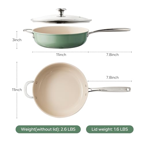 Ceramic Saute Pan with Lid