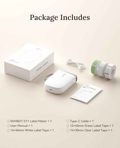 D11 Upgraded Version 300 DPI Label Maker with 3 Tapes