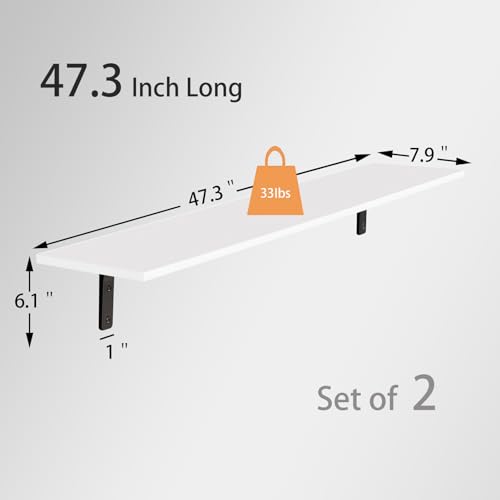 Long Wall Shelves (2 Count)