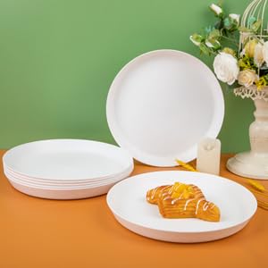 EI 18pcs White Wheat Straw Dinner Plates (18 Count)