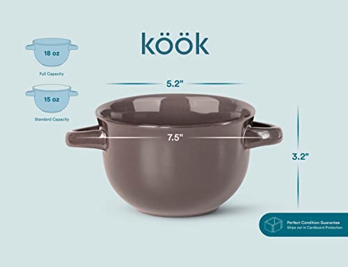 French Onion Soup Crocks with Lids & Handles (4 Count)