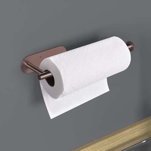 Adhesive Paper Towel Holder Under Cabinet Wall Mount for Kitchen Paper Towel