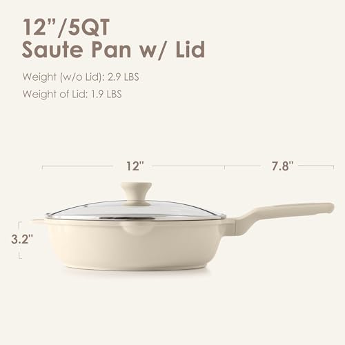Nonstick Saute Pan with Lid 12