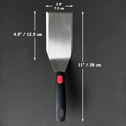 Professional Metal Spatula for Cast Iron Skillets and Flat Top Grills
