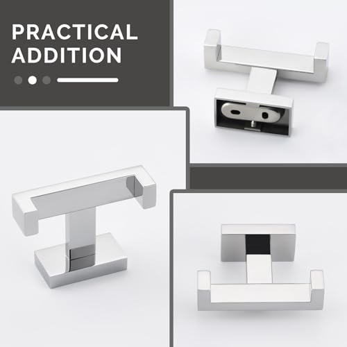 Double Towel Hooks Polished Chrome (2 Count)