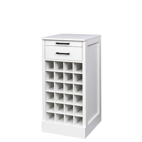 6 Tier Wine Rack Freestanding Floor with 2 Drawers