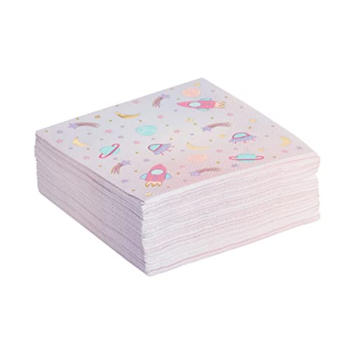 Galaxy Space Napkins for Girls (50 Count)