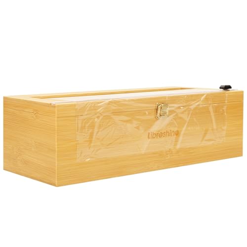Bamboo 18 Inch Commercial Plastic Wrap Dispenser with Cutter