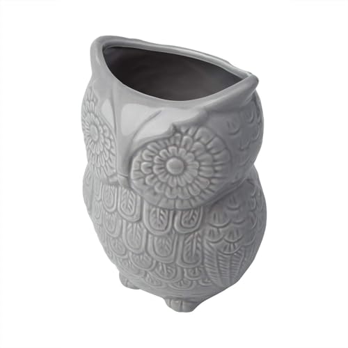Gray Owl Utensil Holder