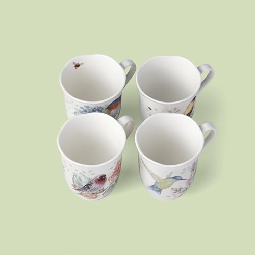 Butterfly Meadow Flutter Porcelain Mug Set for 4 (4 Count)