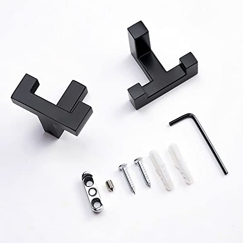 5 Pack Heavy Duty Double Claw Coat Hook Wall Mount with Screw Retro Double Coat Hook Utility Hook for Coats