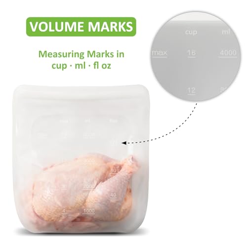 100% Silicone Gallon Storage Bags (4 Count)