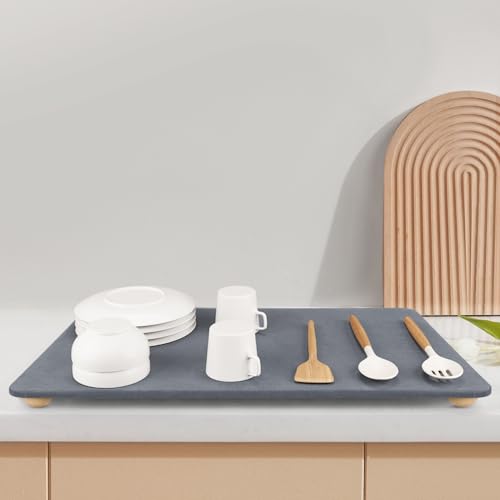 Large Stone Dish Drying Mat for Kitchen Counter