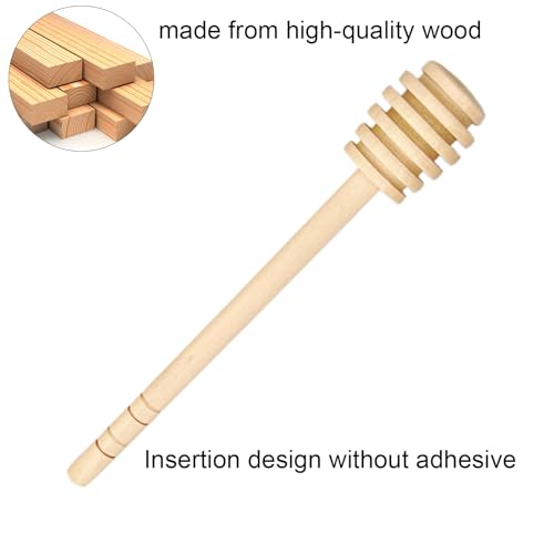 Wooden Honey Dipper Stick Collecting Dispensing Drizzling Jam Portable Wedding Party