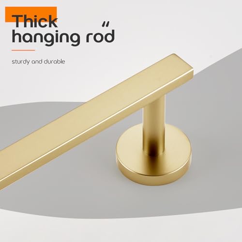 20 Inch Bathroom Towel Bar Bath Towel Rack Kitchen Towel Holder Towel Shelf Wall Mounted SUS304 Stainless Steel Brushed Gold AN4001GD