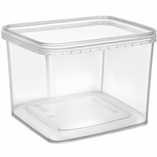 64 oz 20 Large Pack Square Clear Deli Containers with Lids Disposable BPA Free Plastic Food Storage Containers with Lids Airtight for Meal Prep Take Out Kitchen (20 Count)