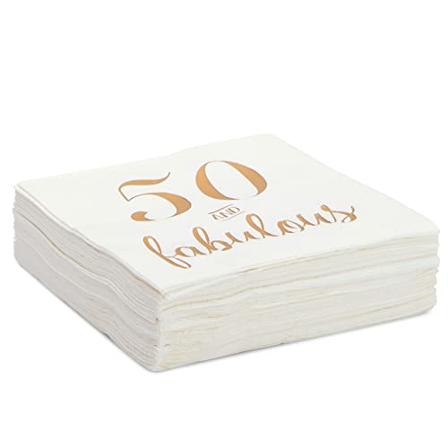 50th Birthday Napkins for Women (50 Count)