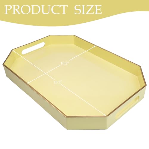 Yellow Plastic Serving Tray for Ottoman