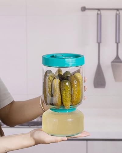 Pickle Jar with Strainer Flip