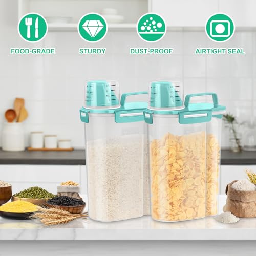 Rice Container Cereal Storage Container 2 Pack 5 Lbs (2 Count)