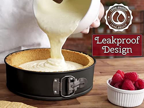 Premium 9 Inch Springform Pan Nonstick Cheesecake Pan with Removable Bottom
