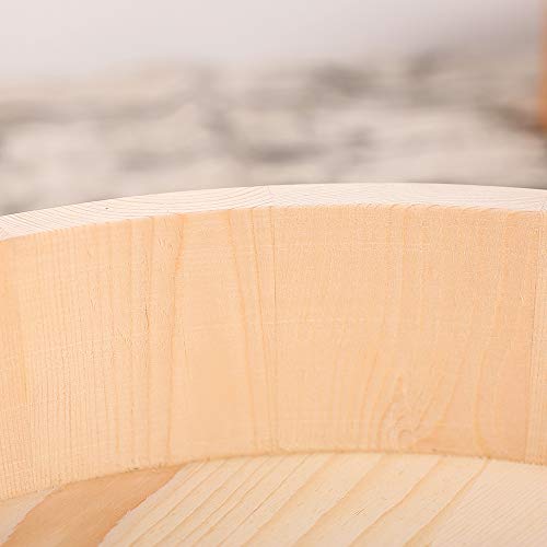 14.2" Wooden Sushi Rice Bowl Hangiri Sushi Oke Rice Mixing Tub