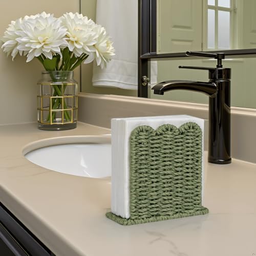Scalloped Napkin Holder for Table Home Rustic Room Decor