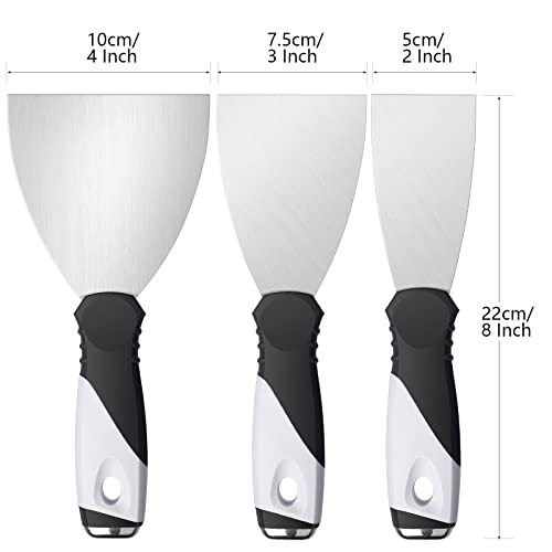 3Pack 3" 5" 6" Stainless Putty Knife & Paint Scraper