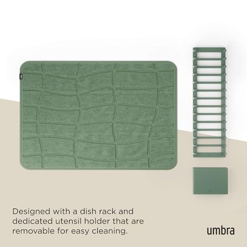 Udry Dish Drying Rack with Microfiber Mat