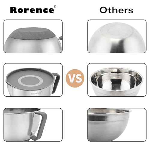 Stainless Steel Mixing Bowls Set with Lids