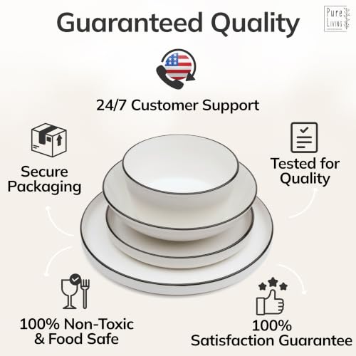 32 Piece White Dinnerware Set for 8 (32 Count)
