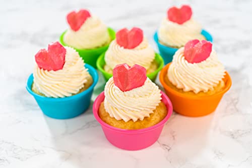 Silicone Reusable Muffin Liners for Baking (8 Count)