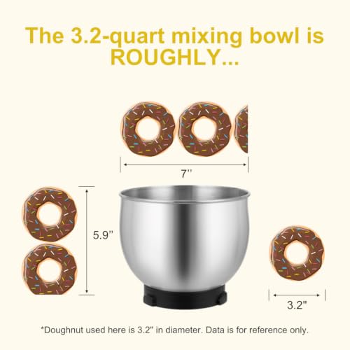 Stand Mixer 3.2Qt Mini Electric Food Mixer