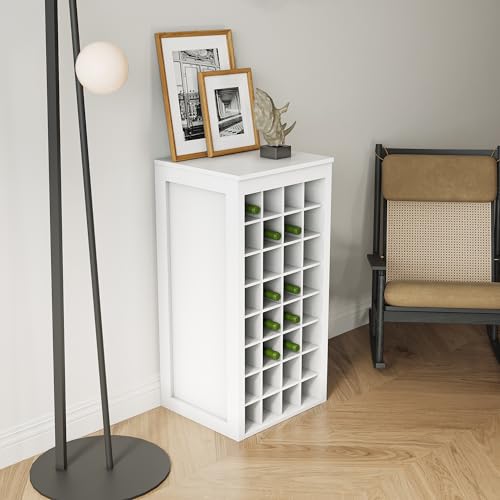8 Tier Freestanding Wine Rack Wood