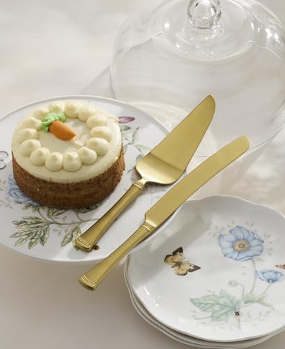 Portola Satin Gold Silverware Cake Dessert Set (2 Count)