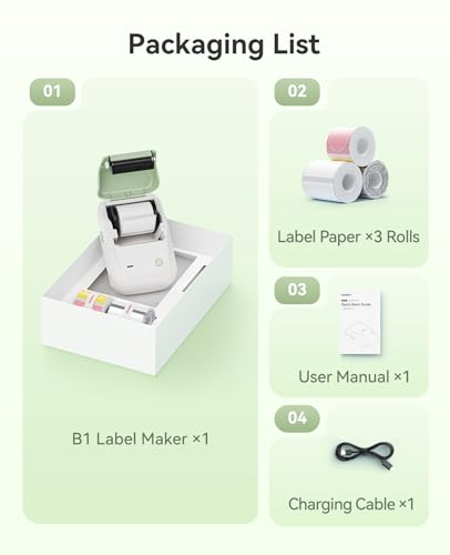 B1 Label Maker Machine with 3 Roll Tapes (3 Count)