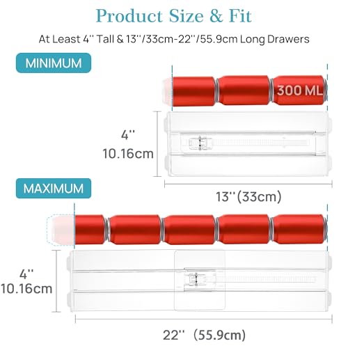 4" High Drawer Dividers for Clothes (12 Count)