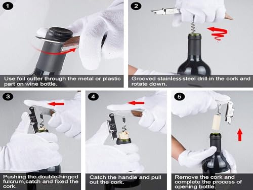 Professional Waiter Corkscrew Wine Key for Bartenders Set of 3 (3 Count)